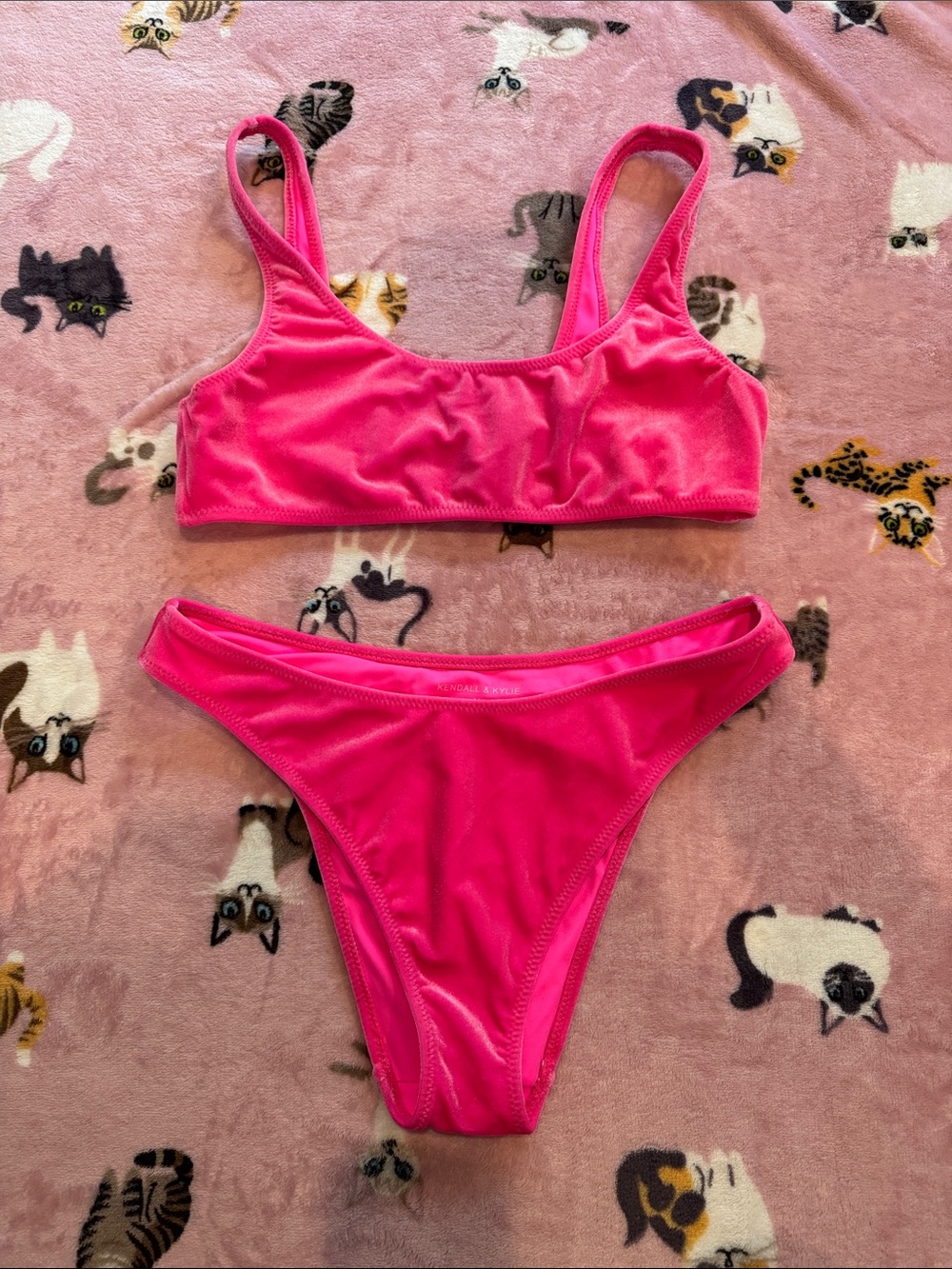 Kendall & Kylie Vibrant Hot Pink Two-Piece Swim Bikini
